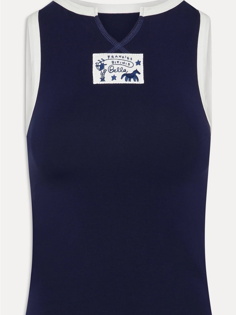 Frankie's Bikinis Bella hadid Navy Tank Top xs like brand new sold out online